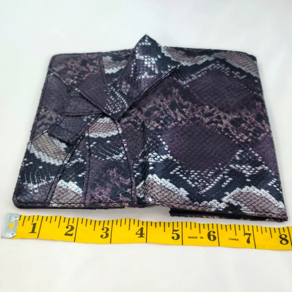 NWT! Claire's Purple and Silver Faux Croc Wallet